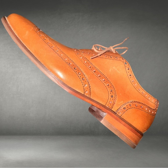 Men’s Cole Haan Saddle Leather Tan Shoes 9 1/2 med - Picture 3 of 9